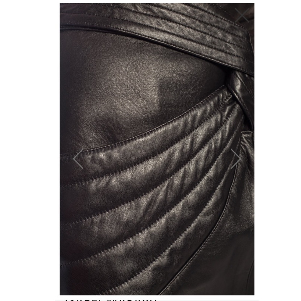ISABEL MARANT***Black Lamb Leather Mini Skirt***F36; US Small $2110 - Picture 5 of 8